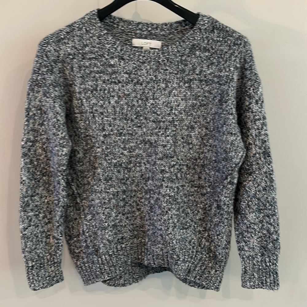 Loft multi colored chunky knit sweater​